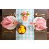 imageDII Heavyweight Fringed Check Tabletop Collection Placemat Set 13x19 Gray 6 PieceAqua