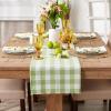 imageDII Heavyweight Fringed Check Tabletop Collection Placemat Set 13x19 Gray 6 PieceBright Green