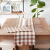 imageDII Heavyweight Fringed Check Tabletop Collection Placemat Set 13x19 Gray 6 PieceCinnamon