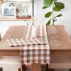 imageDII Heavyweight Fringed Check Tabletop Collection Placemat Set 13x19 Gray 6 PieceCinnamon
