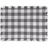 imageDII Heavyweight Fringed Check Tabletop Collection Placemat Set 13x19 Gray 6 PieceGray
