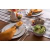 imageDII Heavyweight Fringed Check Tabletop Collection Placemat Set 13x19 Gray 6 PieceGrey