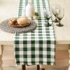 imageDII Heavyweight Fringed Check Tabletop Collection Placemat Set 13x19 Gray 6 PieceHunter Green