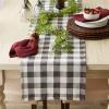 imageDII Heavyweight Fringed Check Tabletop Collection Placemat Set 13x19 Gray 6 PieceMineral