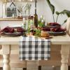 imageDII Heavyweight Fringed Check Tabletop Collection Placemat Set 13x19 Gray 6 PieceMineral
