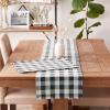 imageDII Heavyweight Fringed Check Tabletop Collection Placemat Set 13x19 Gray 6 PieceMineral