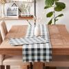 imageDII Heavyweight Fringed Check Tabletop Collection Placemat Set 13x19 Gray 6 PieceMineral