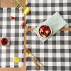 imageDII Heavyweight Fringed Check Tabletop Collection Placemat Set 13x19 Gray 6 PieceMineral