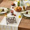 imageDII Heavyweight Fringed Check Tabletop Collection Placemat Set 13x19 Gray 6 PieceNatural