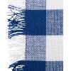 imageDII Heavyweight Fringed Check Tabletop Collection Placemat Set 13x19 Gray 6 PieceNavy
