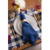 imageDII Heavyweight Fringed Check Tabletop Collection Placemat Set 13x19 Gray 6 PieceNavy