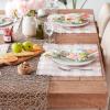 imageDII Heavyweight Fringed Check Tabletop Collection Placemat Set 13x19 Gray 6 PiecePale Mauve
