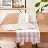imageDII Heavyweight Fringed Check Tabletop Collection Placemat Set 13x19 Gray 6 PiecePale Mauve