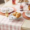 imageDII Heavyweight Fringed Check Tabletop Collection Placemat Set 13x19 Gray 6 PiecePale Mauve