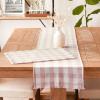 imageDII Heavyweight Fringed Check Tabletop Collection Placemat Set 13x19 Gray 6 PiecePale Mauve