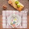 imageDII Heavyweight Fringed Check Tabletop Collection Placemat Set 13x19 Gray 6 PiecePale Mauve