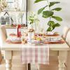 imageDII Heavyweight Fringed Check Tabletop Collection Placemat Set 13x19 Gray 6 PiecePale Mauve
