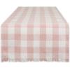 imageDII Heavyweight Fringed Check Tabletop Collection Placemat Set 13x19 Gray 6 PiecePale Mauve