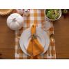 imageDII Heavyweight Fringed Check Tabletop Collection Placemat Set 13x19 Gray 6 PiecePumpkin Spice