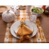 imageDII Heavyweight Fringed Check Tabletop Collection Placemat Set 13x19 Gray 6 PiecePumpkin Spice