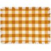 imageDII Heavyweight Fringed Check Tabletop Collection Placemat Set 13x19 Gray 6 PiecePumpkin Spice
