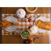 imageDII Heavyweight Fringed Check Tabletop Collection Placemat Set 13x19 Gray 6 PiecePumpkin Spice