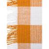 imageDII Heavyweight Fringed Check Tabletop Collection Placemat Set 13x19 Gray 6 PiecePumpkin Spice