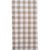 imageDII Heavyweight Fringed Check Tabletop Collection Placemat Set 13x19 Gray 6 PieceStone Brown