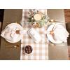 imageDII Heavyweight Fringed Check Tabletop Collection Placemat Set 13x19 Gray 6 PieceStone Brown