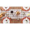 imageDII Heavyweight Fringed Check Tabletop Collection Placemat Set 13x19 Gray 6 PieceStone Brown