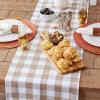 imageDII Heavyweight Fringed Check Tabletop Collection Placemat Set 13x19 Gray 6 PieceStone Brown