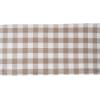 imageDII Heavyweight Fringed Check Tabletop Collection Placemat Set 13x19 Gray 6 PieceStone Brown