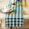 imageDII Heavyweight Fringed Check Tabletop Collection Placemat Set 13x19 Gray 6 PieceTeal