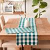 imageDII Heavyweight Fringed Check Tabletop Collection Placemat Set 13x19 Gray 6 PieceTeal