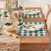 imageDII Heavyweight Fringed Check Tabletop Collection Placemat Set 13x19 Gray 6 PieceTeal