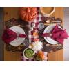 imageDII Heavyweight Fringed Check Tabletop Collection Placemat Set 13x19 Gray 6 PieceWine