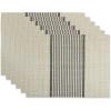 imageDII Black Farmhouse Stripe PVC Woven PlacematBlack Middle Stripe