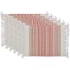 imageDII Everyday Collection Fringed Stripe Tabletop Placemat Set 13x20 TealPimento