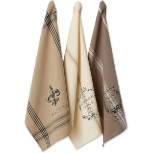 imageDII Cotton French Jacquard Dish Towels Set of 3 Decorative Tea Towels for Everyday Kitchen Cooking and BakingFrench MacaroonsAssorted French Grain