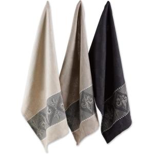 imageDII Cotton French Jacquard Dish Towels Set of 3 Decorative Tea Towels for Everyday Kitchen Cooking and BakingFrench MacaroonsFleur De Lis