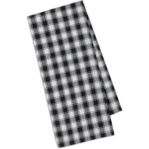 imageDII French Check Kitchen Collection Decorative Oversized Cotton Dishtowels Assorted Set Black 6 PieceBlackWhite