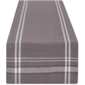 imageDII French Stripe Dining Table Collection Farmhouse Style Table Runner 14x72 Inches Gray ChambrayGray Chambray