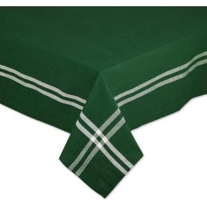imageDII French Stripe Tabletop Collection Farmhouse Style Dining Table Linen Tablecloth 60x104 TaupeBlueBalsam Green