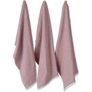 imageDII French Terry Collection Kitchen Dishtowel Set 18x28 Barn Red Chambray Solid 3 PieceBarn Red Chambray Solid