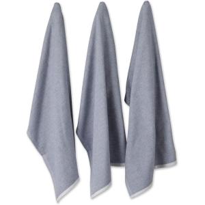 imageDII French Terry Collection Kitchen Dishtowel Set 18x28 Barn Red Chambray Solid 3 PieceFrench Blue Chambray Solid