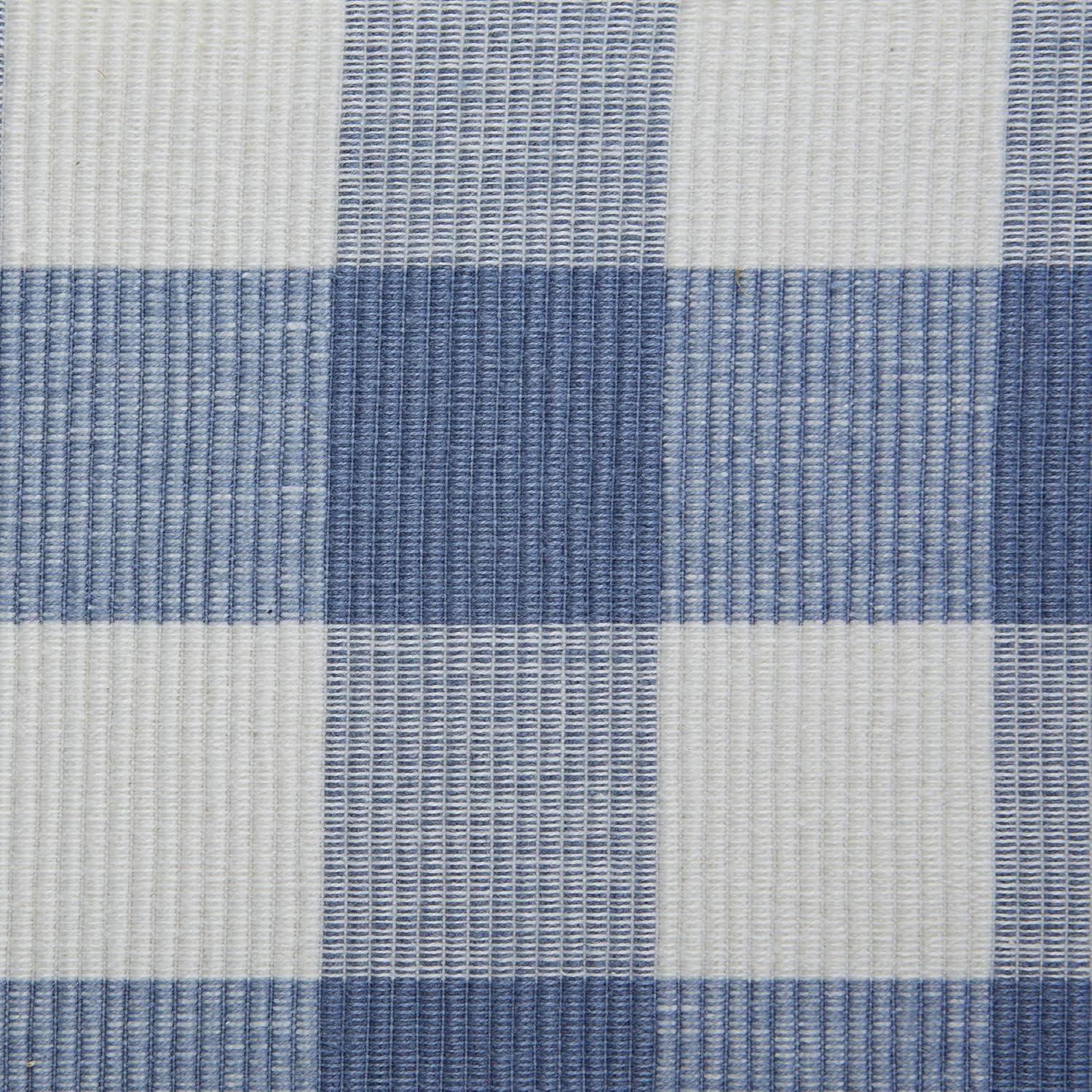 imageDII Buffalo Check Collection Classic Farmhouse Tabletop Set Placemat Set 13x19 Stonewash Blue 6 Piece