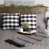 imageDII 100 Cotton Buffalo Check Pillow Cover Set Black 20x20 2 PieceBlack