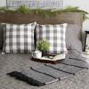 imageDII 100 Cotton Buffalo Check Pillow Cover Set Black 20x20 2 PieceGray