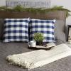 imageDII 100 Cotton Buffalo Check Pillow Cover Set Black 20x20 2 PieceNavy  Cream