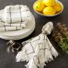 imageDII Basic Check Collection Tabletop Napkin Set Black 6 PieceBlack
